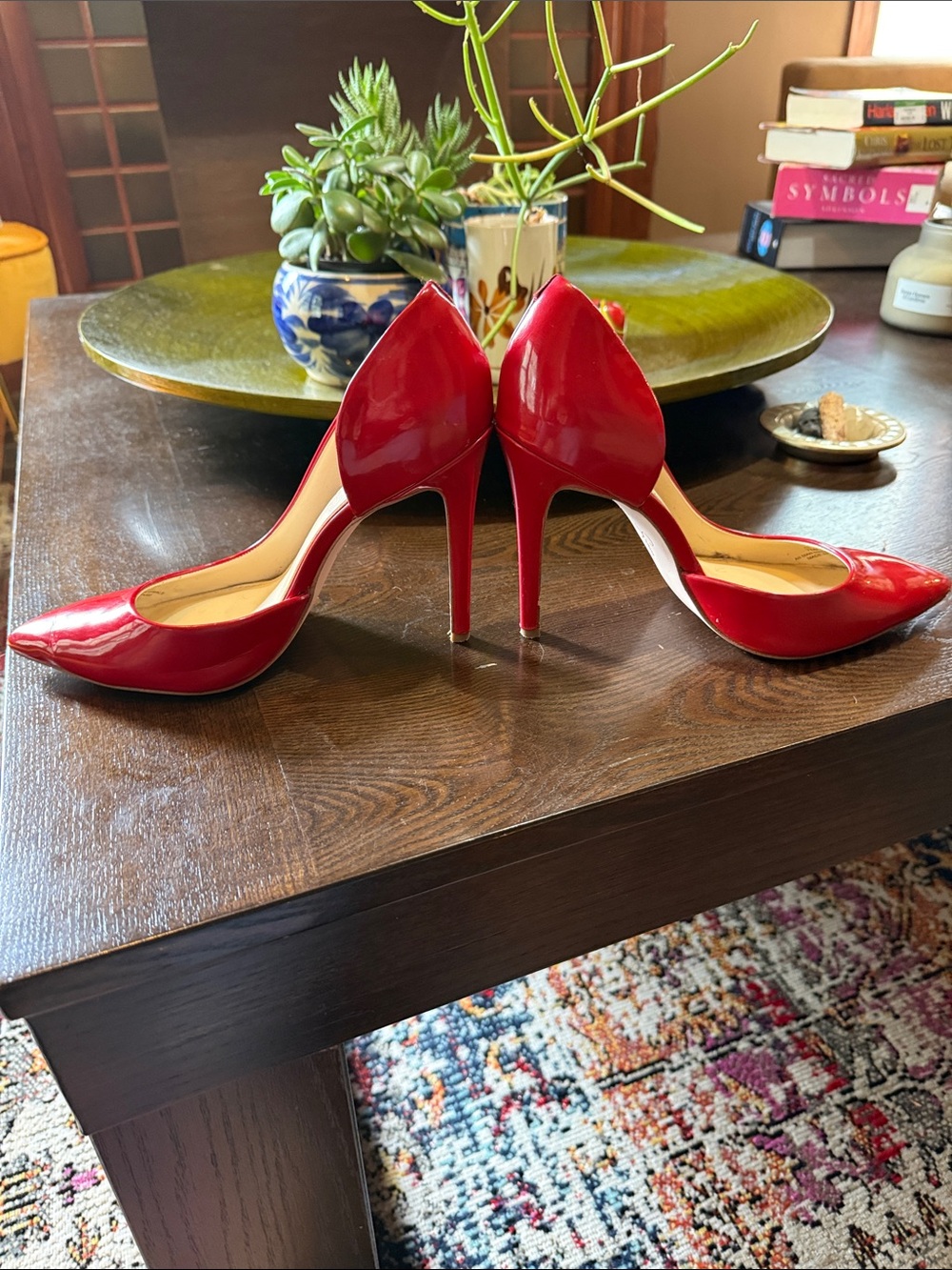 Jessica Simpson Red Patent Pointed-Toe Stiletto Pumps - Picture 7 of 12